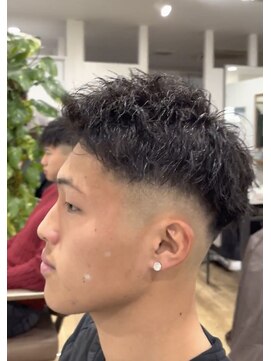 メンズアンダーバーホワイト 南海難波店(Men's _WHITE) ツイストスパイラルパーマ