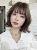 韓国風bob×チョコレートベージュ 大人ガーリー