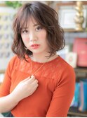 ★フレンチカジュアル小顔ゆるふわボブパーマ20代30代40代★9