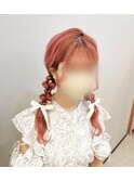 ふわふわツイン編みおろし