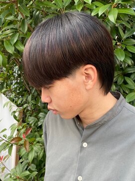 エルマーク 梅田中津(L-MARK) マッシュカラーブリーチメンズメンズカラーツーブロック