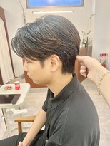 ファルベ(Farbe) ニュアンスパーマ/センターパート/ベリーショート/アッシュ