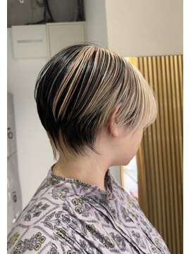 ムーン バイ ケンジ(moon by KENJE) ショートボブ/前下がりボブ/ショートヘア/セクションカラー