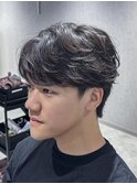 シースルーフェザーバングパーマフェザーショート