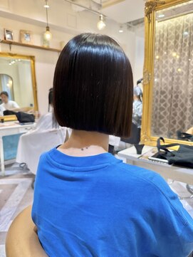 ロンドアベニール 北千住(Lond avenir) ブリーチなしチェリーブラウン髪質改善縮毛矯正酸性ストレート