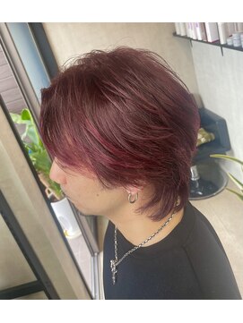 トリコ(ToricO) ワインレッド/センターパートウルフ