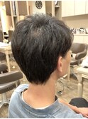 フェザーパーマ/サーフカール/刈り上げセンターパート/中村郁未