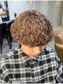 波巻きパーマ