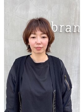 ブランチヘアー(branch hair) ショートバングウルフ×ナチュラルベージュ