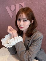 ボタン コロン 表参道 原宿(VOTAN COLON) ハッシュカット/韓国レイヤー/顔まわり/ブラウン/ベージュ/前髪