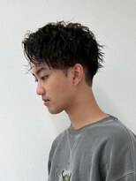 ロットオム 茅ヶ崎(Lot HOMME) リバースセンターパート/ニュアンスパーマ/ダウンバング/茅ヶ崎
