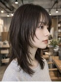 上田/レイヤーボブウルフカット顔周りレイヤーハッシュカット