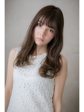 カバーヘア ブリス 戸田公園西口店(COVER HAIR bliss) アッシュブラウンx毛先パーマの小顔ロングZ戸田公園10代20代30代