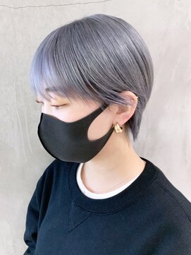 アイティー バイ アルバム 中野店(IT by ALBUM) ターコイズブルー_マロンベージュAラインボブ_ba319071