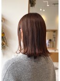 切りっぱなしロブ20代30代ココアグレージュ