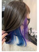 シャルム ヘアー デザイン(CHARME Hair Design) 【Wデザイン】　バブルガムパープル×コバルトブルー