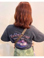 シアン 京都 烏丸店(CYAN)&nbsp;【CYAN】#10代#20代#オレンジ#ブリーチオンカラー#外ハネ