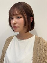 サラビューティーサイト 九大学研都市店(SARA Beauty Sight) 【晴音のきゅんhair】ミルクティーベージュ×ボブ