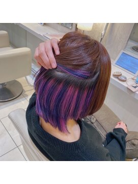 フラミューム 藤沢(flammeum) インナーカラー×チシャネコカラー【藤沢】