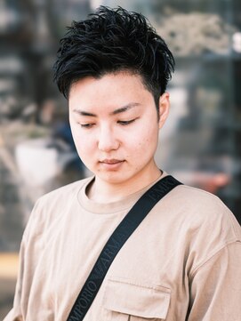 デフ(def) メンズ パーマ風ツーブロックショート