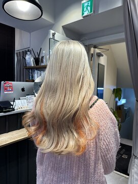 ヴァイス 渋谷店(VAICE) インナーカラー/ホワイトベージュ/オレンジ