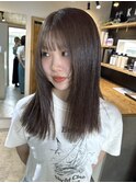 くびれヘア_アプリコットオレンジ_夏のヘアアレンジ