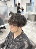 波巻きパーマスタイル