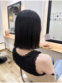 切りっぱなしbob/艶髪ダークグレージュ