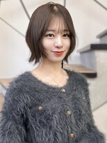 ミリ(mm) レイヤーボブ オリーブベージュ カラー 韓国 髪質改善 仙台