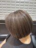 カット×表面ハイライト × 白髪ぼかしカラー