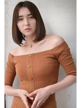 ロロ(ro-ro) plumyイルミナx外ハネボブxアッシュブラウンxネオウルフ