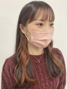 コード 四条河原町駅店(CHORD) 京都 河原町 美容室 ピンクベージュ インナーカラー