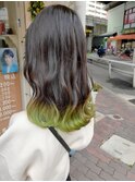 裾カラー／ライムグリーン