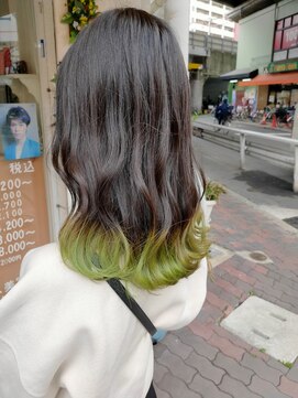 シャローム(SHALOM) 裾カラー／ライムグリーン