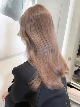 ヘアサロンガリカアオヤマ(hair salon Gallica aoyama) 【田中杏実】韓国風透明感ミルクティーベージュ/ウェーブロング