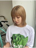 sheer beige bob