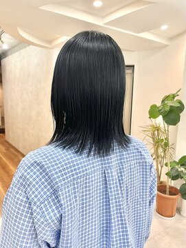 サンルーム(SUN room) ネイビーブルー/ダブルカラー/ブリーチなし satsuki