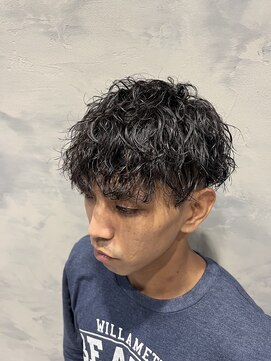 サイファー 心斎橋(CIPHER.) 短髪波巻きパーマ1