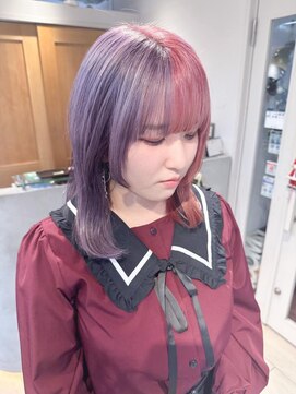 テトラ バイ ネオリーブ 横浜西口店(tetra by neolive) ピンク×ラベンダーのツートーンカラー**【横浜】