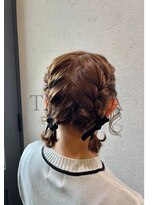 【ツイン編みおろし】お団子/結婚式/二次会/同窓会/銀座/有楽町