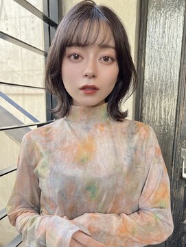 ミンクス渋谷スマートサロン(MINX shibuya smart salon) 魅力倍増カール シアーカラー ショート 姫カット ダークアッシュ