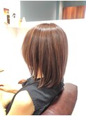 30代40代50代/レイヤーボブ/白髪ぼかしハイライト