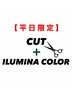 平日限定【新規】似合わせカット＋イルミナファッションカラ-￥13200→￥9240