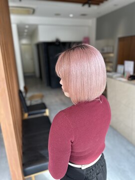 ホーミーキョウト(Homey Kyoto) 白みピンク◎淡色ハイトーンで垢抜け美髪×ケアブリーチ施術
