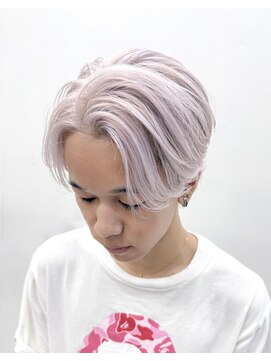 マール 矢場町(MARL) ホワイトカラー×フェザーショート/メンズ/ブリーチ