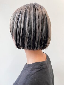 ヘアー アイス 御器所本店(HAIR ICI) 20代30代秋冬暗髪カラーレイヤーボブパーマ小顔ショート