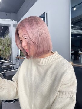 レブ 三条河原町(Reb,) ダブルカラー/ブリーチ/ピンクカラー/ハイトーンボブ