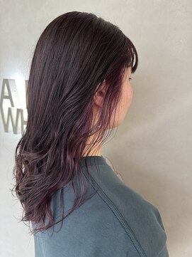 A BY WHO江坂/韓国巻きインナーカラー/透明感カラー/秋冬カラー