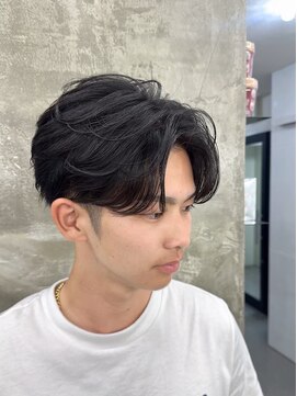 メンズサロン キング 枚方店(Men’s salon K!ng) 韓国マッシュセンターパートツーブロックメンズハイライトウルフ