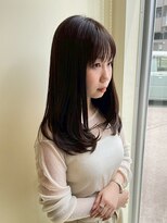 ラファンス 栗林店(LaFENCE)&nbsp;透明感ダークブラウン/レイヤーカット/顔まわりカット